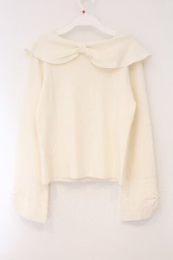 画像3: axes femme / 雪桜刺繍オフショル風ニット  オフシロ O-26-03-31-036-AX-TO-IG-OS