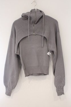 画像1: axes femme / バラクラバ風ニット&タンク  グレー O-26-03-31-037-AX-TO-IG-OS