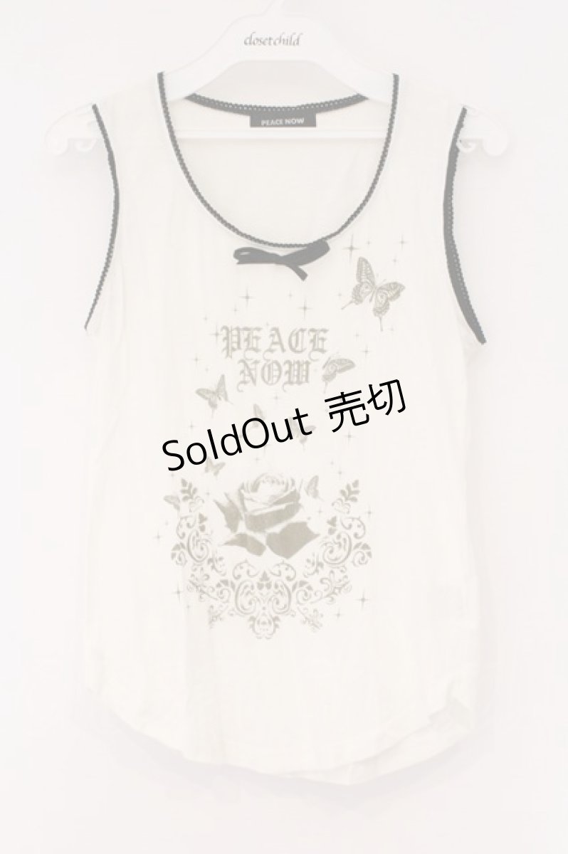 画像1: PEACE NOW / ローズプリントタンクトップ M オフホワイト O-26-03-31-043-PU-TO-OW-OS (1)
