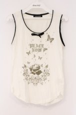 画像1: PEACE NOW / ローズプリントタンクトップ M オフホワイト O-26-03-31-043-PU-TO-OW-OS (1)