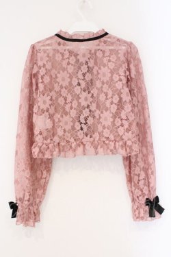 画像3: DearMyLove / レースフリルカーディガントップス M ピンク O-26-03-31-005-EL-TO-IG-OS