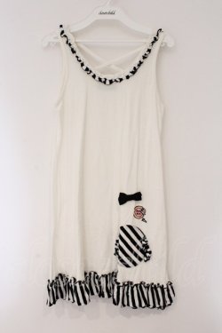 画像1: PEACE NOW / EATMEワッペンノースリーブチュニック M オフホワイト O-26-03-31-045-PU-TO-OW-OS