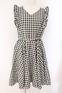 画像1: An MILLE / チェックジャンパースカート M クロ O-26-03-31-048-EL-OP-OW-OS