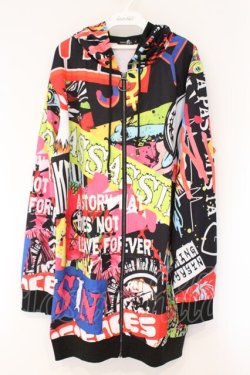 画像1: NieR Clothing / 転写ジップパーカー F コラージュマルチカラー O-26-03-31-049-PU-BL-OW-OS