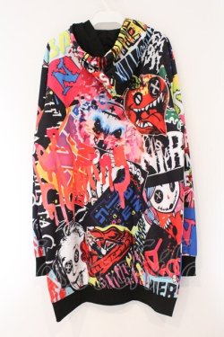 画像3: NieR Clothing / 転写ジップパーカー F コラージュマルチカラー O-26-03-31-049-PU-BL-OW-OS