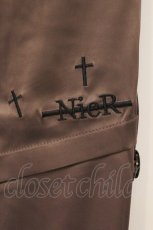 画像2: NieR Clothing / サテンベルテッドパンツ F ブラウン O-26-03-31-050-PU-PA-OW-ZT034 (2)