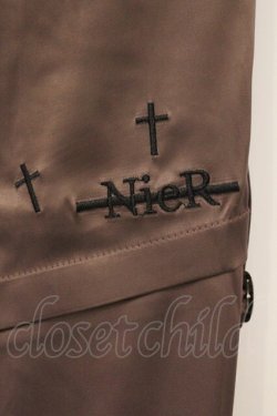 画像2: NieR Clothing / サテンベルテッドパンツ F ブラウン O-26-03-31-050-PU-PA-OW-OS