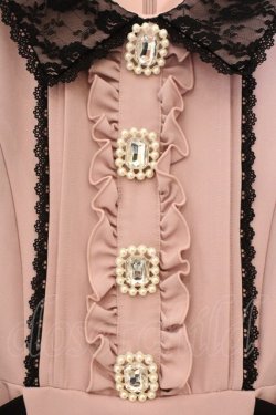 画像2: DearMyLove / キラキラビジューオフショルフリルワンピース M ピンク×クロ O-26-03-31-006-EL-OP-IG-OS