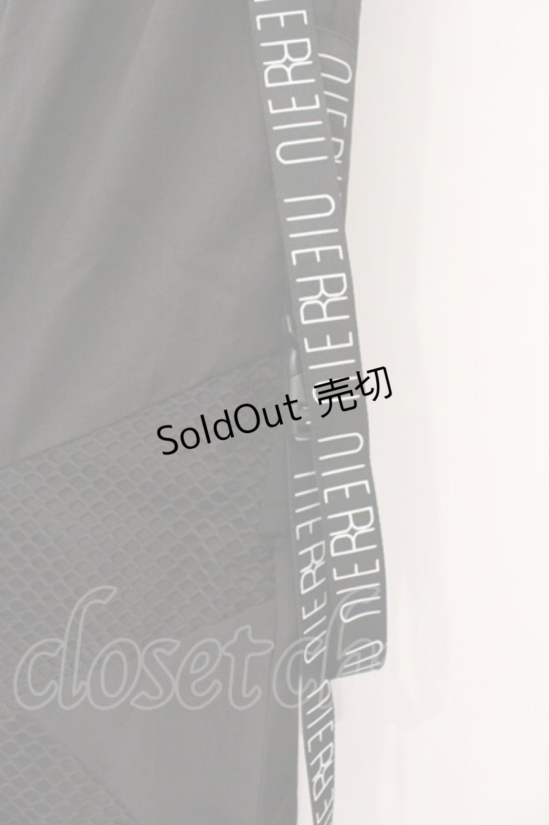 画像2: NieR Clothing / ロゴテープ付きメッシュ切り替えパンツ F ブラック O-26-03-31-051-PU-PA-OW-ZT034 (2)
