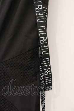 画像2: NieR Clothing / ロゴテープ付きメッシュ切り替えパンツ F ブラック O-26-03-31-051-PU-PA-OW-OS