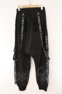 画像3: NieR Clothing / ロゴテープ付きメッシュ切り替えパンツ F ブラック O-26-03-31-051-PU-PA-OW-OS
