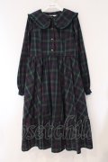 m petit by misako / TT*AOKチェックワンピース M グリーン O-26-03-31-053-LO-OP-IG-OS