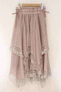 画像1: axes femme / 裾レースイレヘムスカート F ピンク O-26-03-31-055-AX-SK-OW-OS