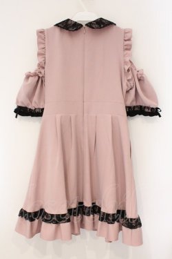 画像4: DearMyLove / キラキラビジューオフショルフリルワンピース M ピンク×クロ O-26-03-31-006-EL-OP-IG-OS