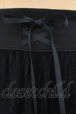 画像2: axes femme / 編上レースティアードスカート F クロ O-26-03-31-058-AX-SK-OW-OS