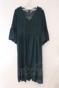 axes femme / バックレースロングガウン M グリーン O-26-03-31-060-AX-TO-OW-OS