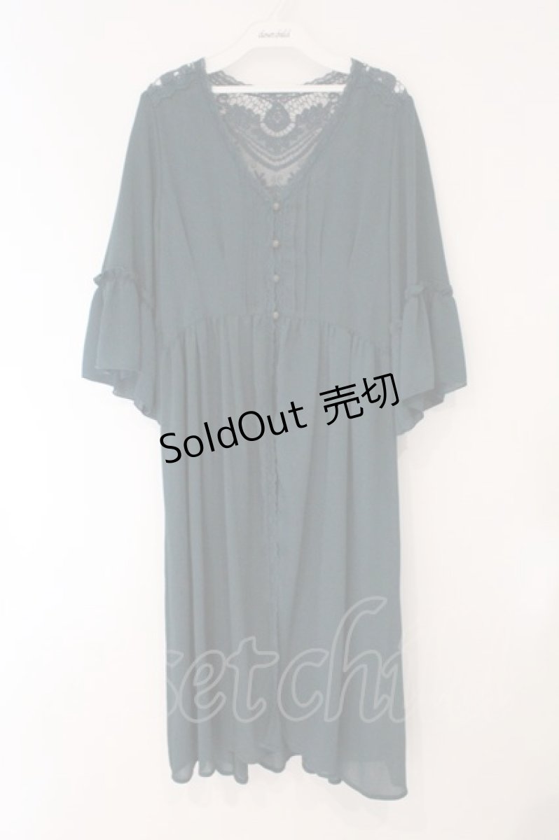 画像1: axes femme / バックレースロングガウン M グリーン O-26-03-31-060-AX-TO-OW-OS (1)