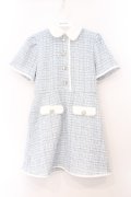 Swankiss / EK tweed pocket O/P　ワンピース  サックス×シロ O-26-03-31-1039-CA-OP-IG-OS