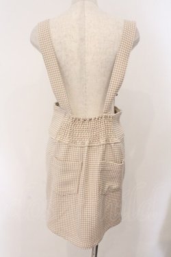 画像3: Bubbles / パールバックルサスペンダースカート  ベージュ O-26-03-31-1040-CA-SK-IG-OS