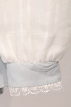 画像3: NOEMIE / さきまるちゃんコラボ!ハートチョーカーシアーチェックWスピンドルセットアップ  サックス×シロ O-26-03-31-1041-LO-OP-IG-OS