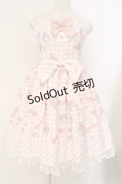 画像1: LOLITA他 / マイメロディジャンパースカート  ピンク×シロ O-26-03-31-1044-LO-OP-IG-OS
