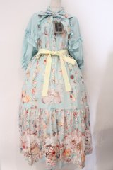 Royal Princess Alice / Animal Picnic Rendezvous　ワンピース ロング丈 ミント O-26-03-31-1045-LO-OP-IG-OS