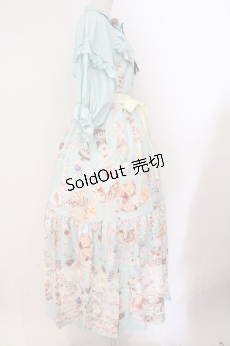画像4: Royal Princess Alice / Animal Picnic Rendezvous　ワンピース ロング丈 ミント O-26-03-31-1045-LO-OP-IG-OS (4)