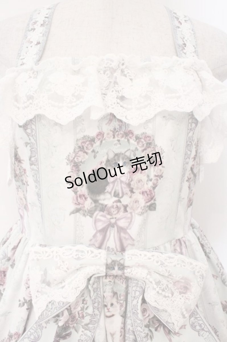画像2: Royal Princess Alice / Rococo Rose Catジャンパースカート  ミント O-26-03-31-1050-LO-OP-IG-OS (2)