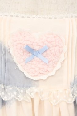 画像2: TaTaTa Lolita / モコモコ牛柄ジャンパースカート  サックス系 O-26-03-31-1052-LO-OP-OW-OS