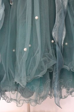 画像3: Sara Bell / パール配色オーガンジージャンパースカート  グリーン O-26-03-31-1054-LO-OP-OW-OS