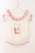 LIZ LISA / チェリー柄チュールトップス F シロ O-26-03-31-1058-LO-TO-OW-OS
