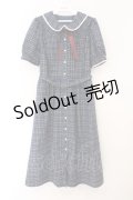 Secret Honey / リボン付きタータンワンピース 2 ブルー O-26-03-31-1059-CA-OP-YM-OS