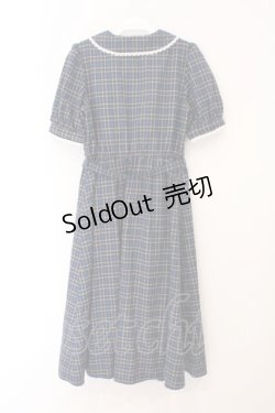 画像3: Secret Honey / リボン付きタータンワンピース 2 ブルー O-26-03-31-1059-CA-OP-YM-OS