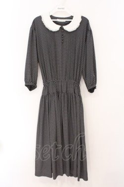 画像1: PINK HOUSE / 丸襟ドットワンピース  コン O-26-03-31-1067-LO-OP-OW-OS