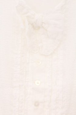 画像2: PINK HOUSE / ピンタック使いパフスリーブブラウス  シロ O-26-03-31-1068-LO-BL-OW-OS