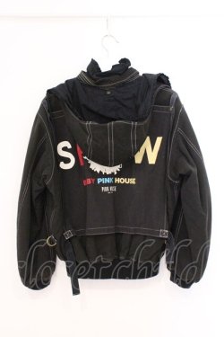 画像4: PINK HOUSE / ゼッケン付きブルゾン  クロ O-26-03-31-1069-LO-JA-OW-OS