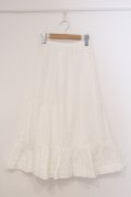 PINK HOUSE / 裾ピコフリル使いペチスカート  シロ O-26-03-31-1070-LO-SK-OW-OS