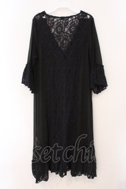 画像3: axes femme / レース切り替えロングガウン M クロ O-26-03-31-1009-AX-TO-OW-OS