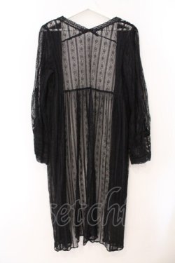 画像3: axes femme / ドロスト長袖レースガウン M クロ O-26-03-31-1001-AX-TO-OW-OS