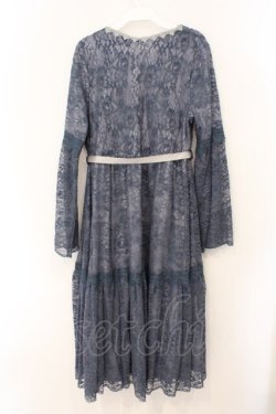 画像3: axes femme / 花柄総レースガウンワンピース M アオ O-26-03-31-1010-AX-OP-OW-OS