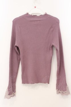 画像3: axes femme / 袖レースメローニットプルオーバー F ピンク O-26-03-31-1011-AX-TO-OW-OS