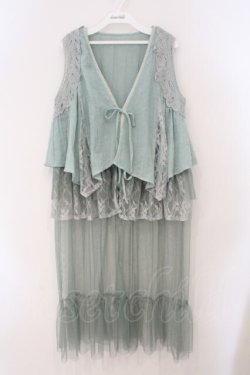 画像1: axes femme / フェリーク風ジレ F グリーン系 O-26-03-31-1002-AX-TO-OW-OS