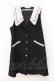 画像1: axes femme POETIQUE / レース襟ロングベスト M クロ O-26-03-31-1014-AX-TO-IG-OS (1)