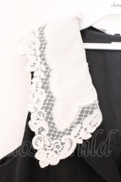 画像2: axes femme POETIQUE / レース襟ロングベスト M クロ O-26-03-31-1014-AX-TO-IG-OS