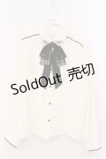axes femme / リボンセットブラウス L オフシロ O-26-03-31-1015-AX-BL-IG-OS