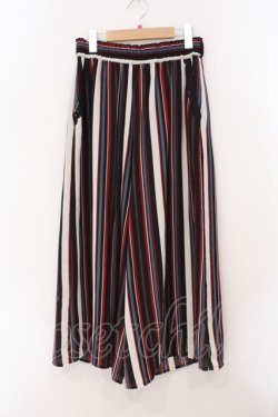 画像1: axes femme / ストライプガウチョパンツ M ネイビー×シロ×アカ O-26-03-31-1017-AX-PA-IG-OS