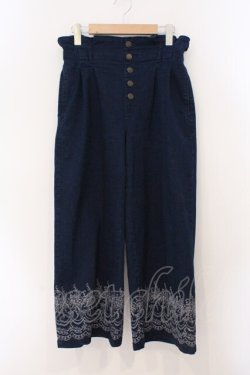 画像1: axes femme / オーナメント刺繍デニムパンツ M インディゴ O-26-03-31-1018-AX-PA-IG-OS