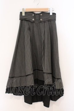 画像1: axes femme / ダブル釦フィッシュテールスカート  クロ O-26-03-31-1019-AX-SK-IG-OS