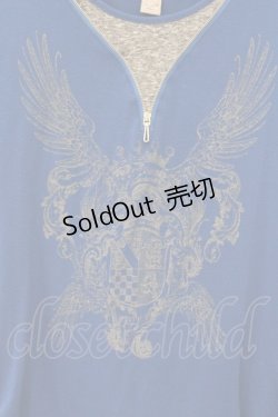 画像2: Rozen Kavalier / ZIP配色Tシャツ  ブルー×グレー O-26-03-31-1023-OO-TS-IG-OS