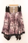 Rozen Kavalier / レースプリント起毛アシメスカート  ワイン系 O-26-03-31-1024-OO-SK-IG-OS